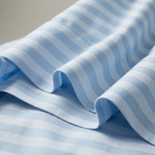 Queen Satin Stripe Sheet Set — Frost Stripe