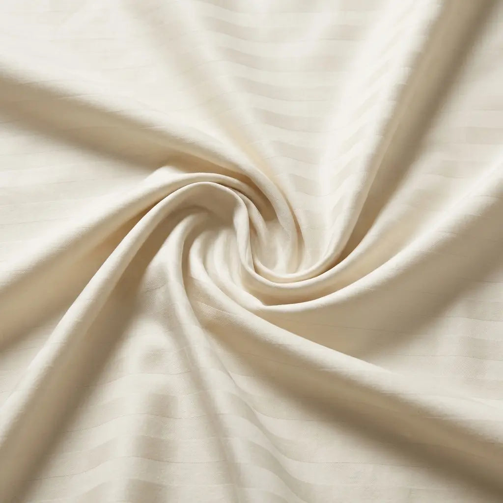 Queen Satin Stripe Sheet Set — Dune Sand Stripe