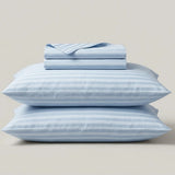 Queen Satin Stripe Sheet Set — Frost Stripe